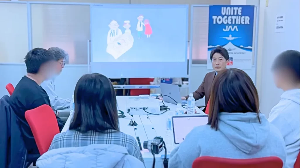日本航空高等学校 大阪サテライト校での講演会の様子