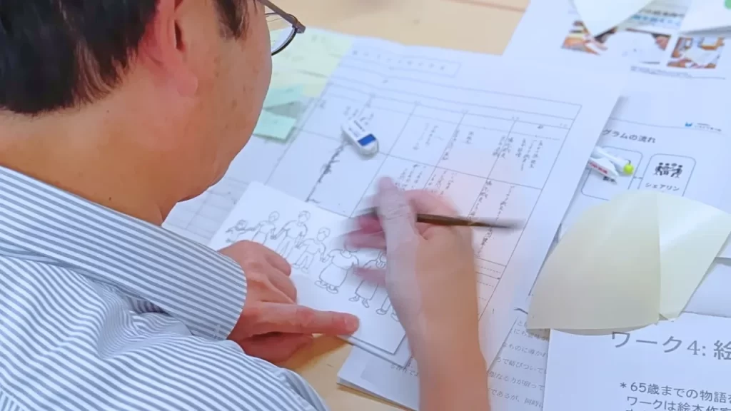 ならコープでのライフキャリア絵本をキャリア研修に導入。絵本を作っている。